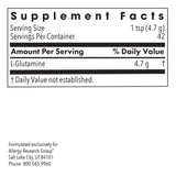 Nutricology L-Glutamina, cucharita de medición para dosis precisas
