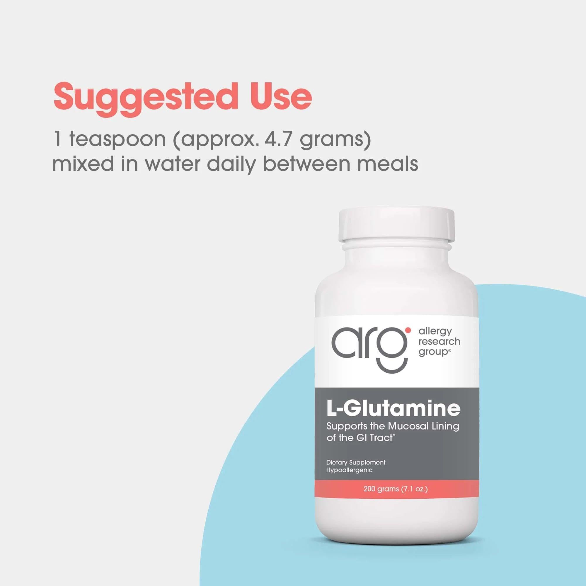 Nutricology L-Glutamina, etiqueta nutricional clara para control de ingesta diaria