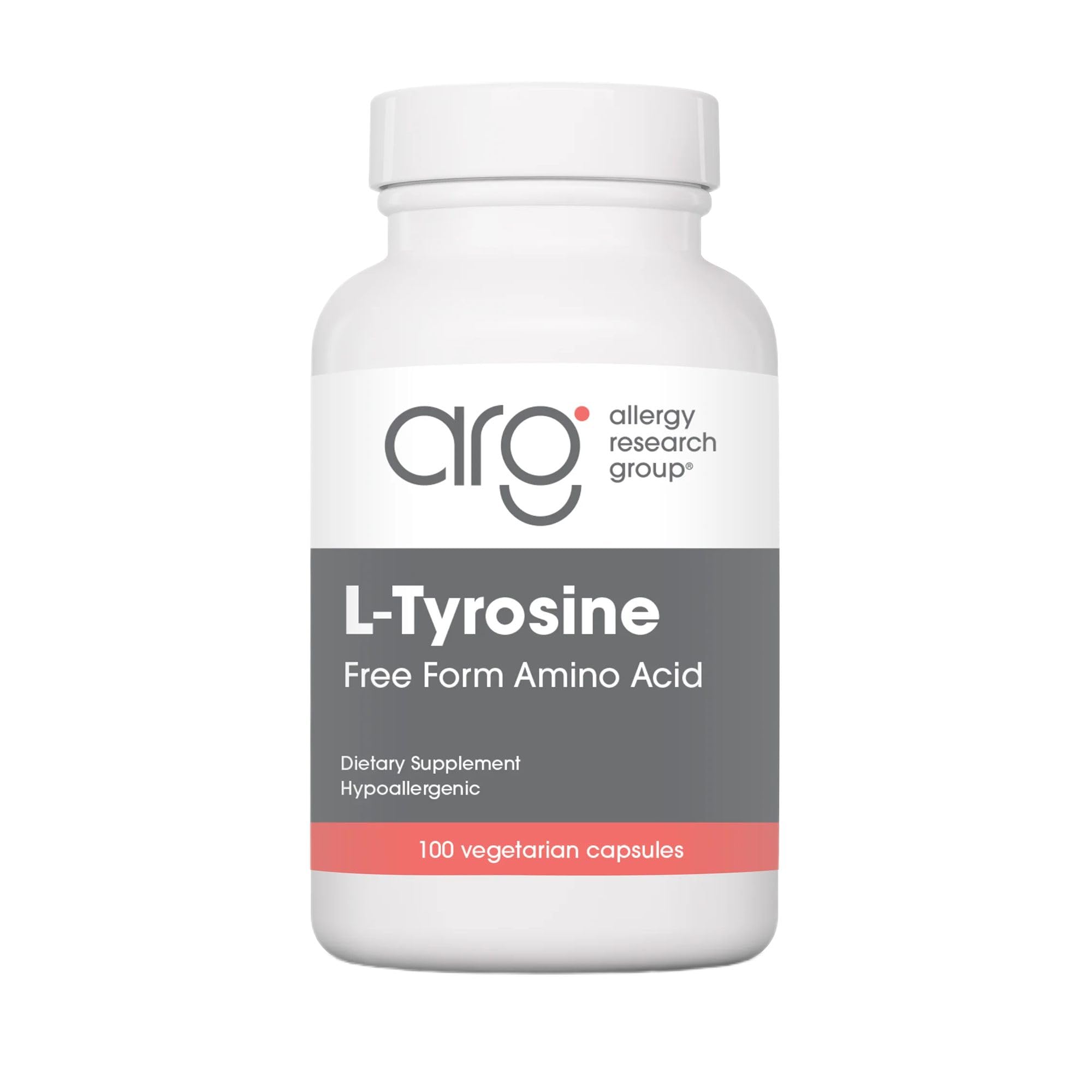 Nutricology L-Tirosina: cápsulas en frasco para posible apoyo cerebral.