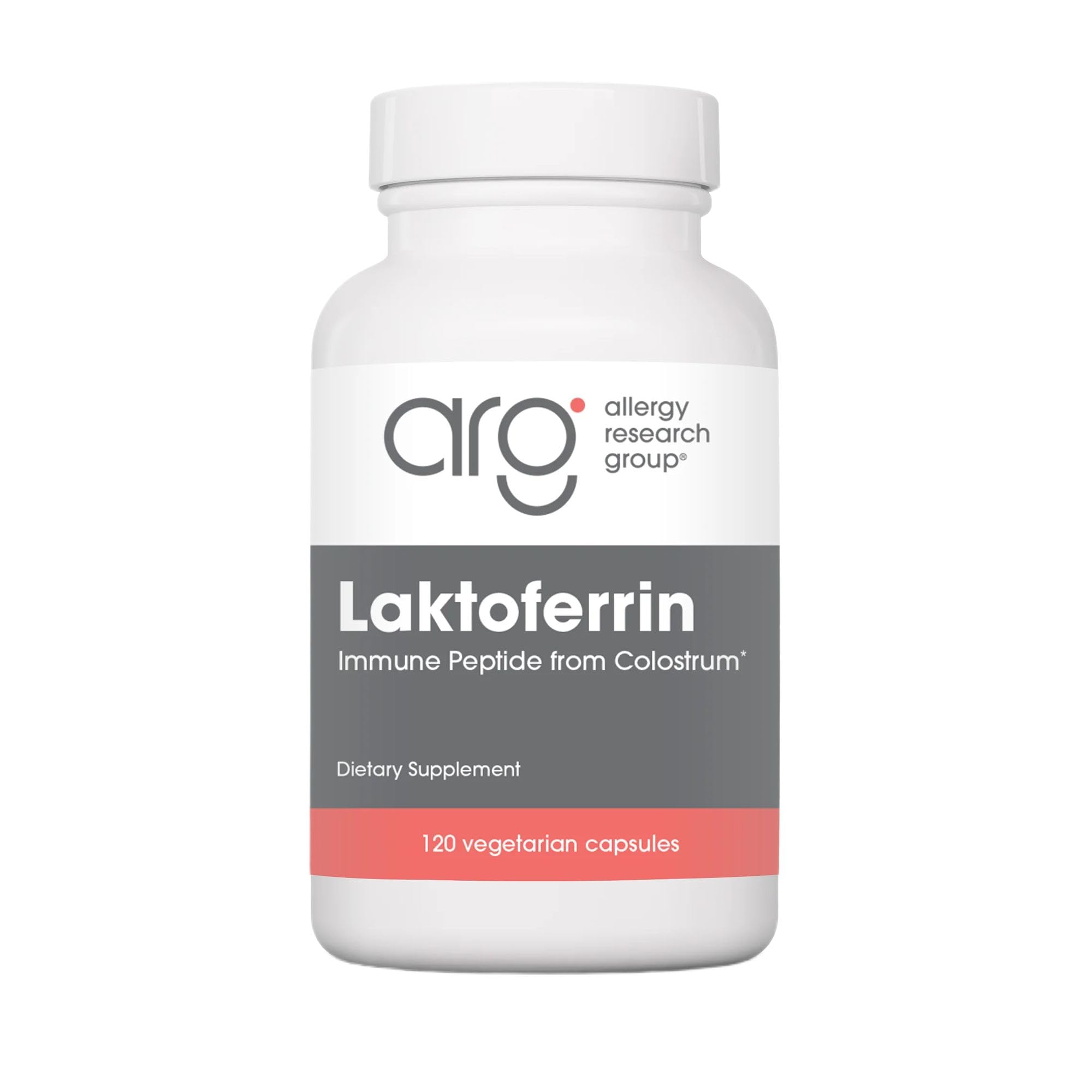 Nutricology lactoferrina, frasco de cápsulas, posible apoyo inmunitario