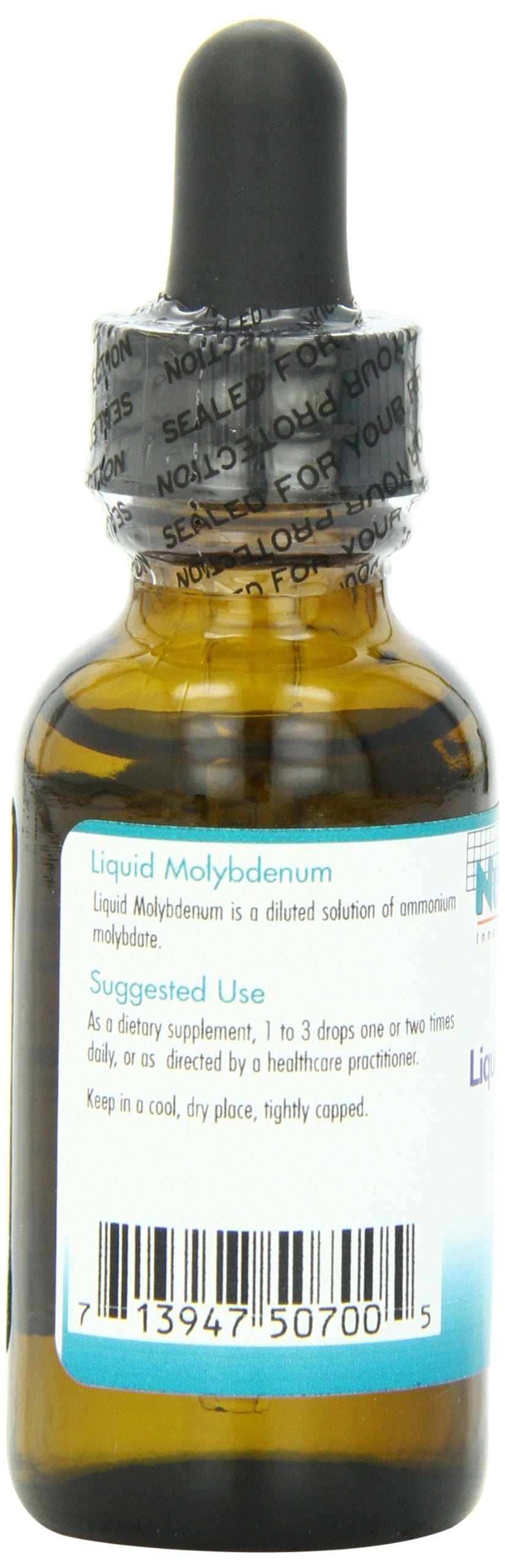 Nutricology molibdeno líquido, aplicación con gotero para controlar la dosis.