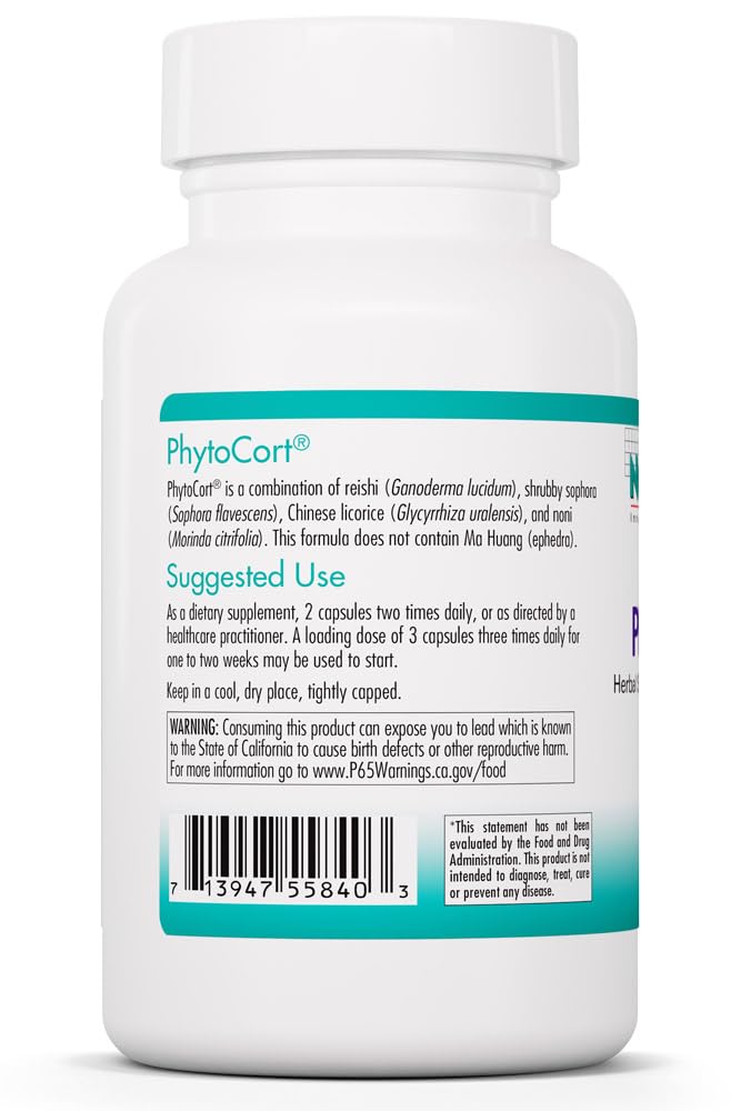 Reishi como ingrediente destacado en PhytoCort para uso herbal suave.