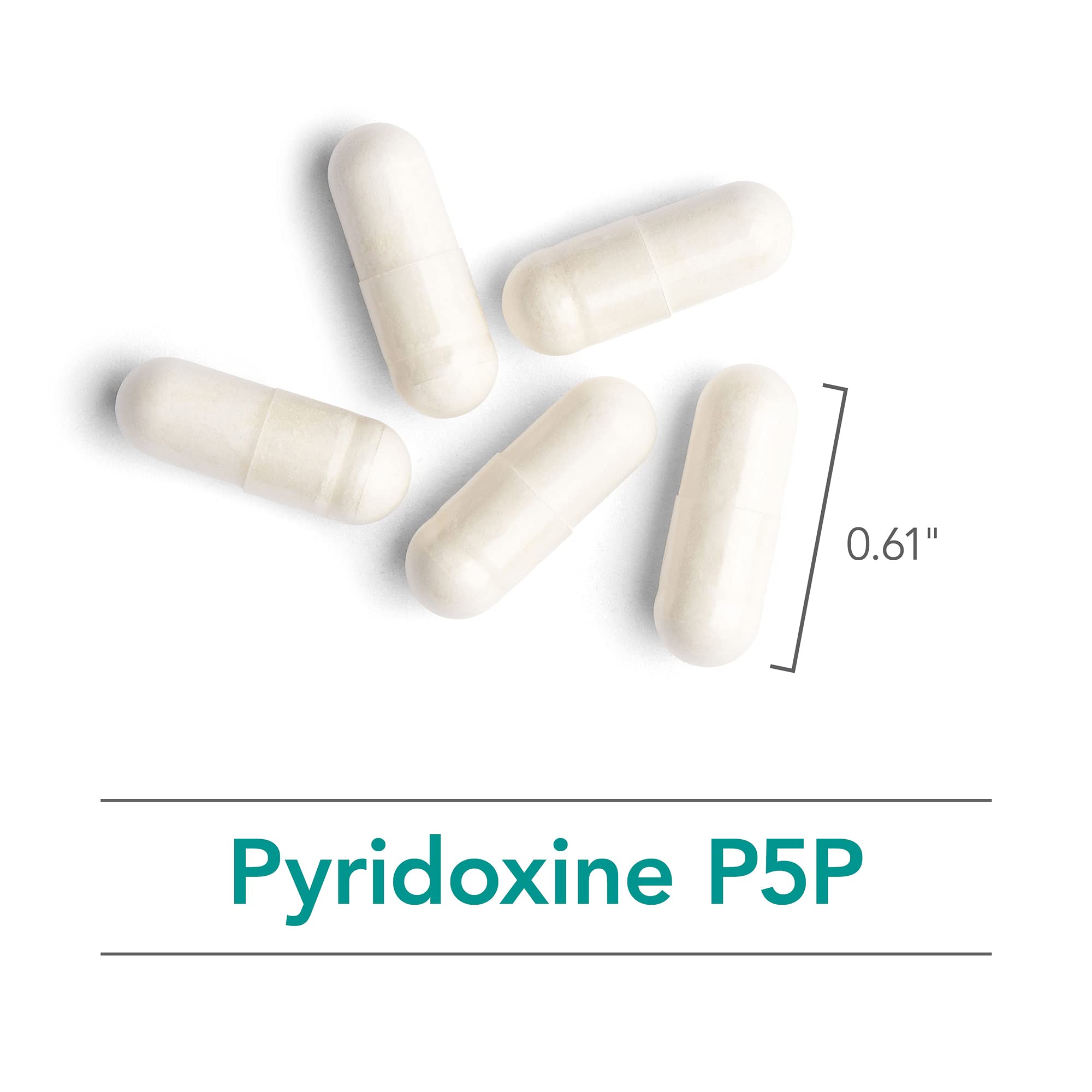Toma con agua de Nutricology Pyridoxine P5P 60 cápsulas