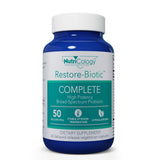 Nutricology Restore-Biotic Complete, botella: probiótico de alta potencia para equilibrio intestinal