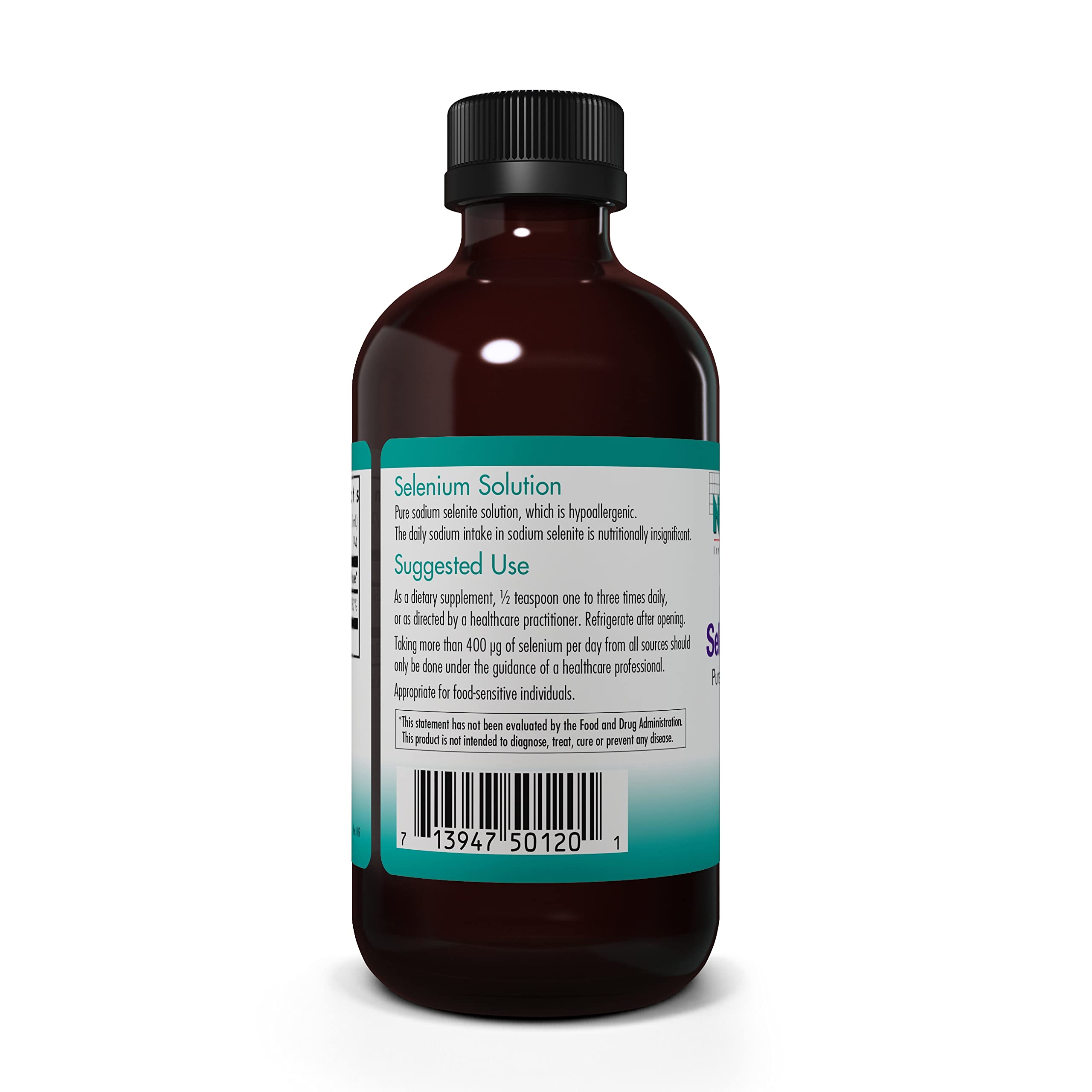 Nutricology Selenium Solution: etiqueta del producto para referencia de ingredientes
