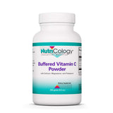 Nutricology Vitamina C bufferada en bote: enfoque en el envase y apoyo posible para cabello, piel y uñas.