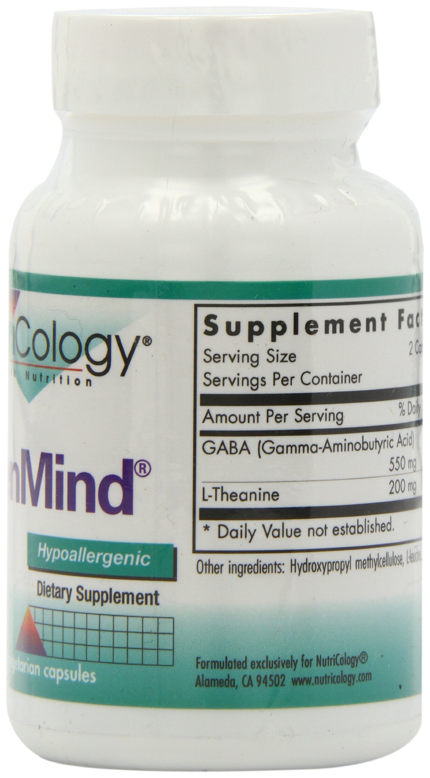 Nutricology ZenMind: botella de vidrio que muestra el envase.