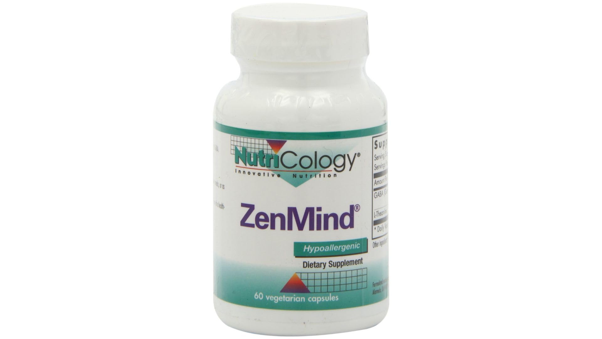 Nutricology ZenMind: cápsulas vegetarianas para calma diaria.