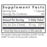 Nutricology Zinc Citrato cápsulas, apoyan la función celular y el metabolismo diario.