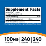 Nutricost 5-HTP botella 100 mg con etiqueta frontal clara.