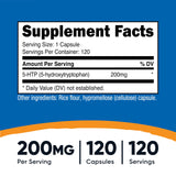 Nutricost 5-HTP dosis de 200 mg por cápsula