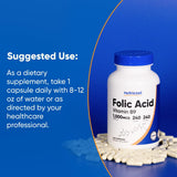 Nutricost ácido fólico 1000 mcg, caja ilustrada, ideal para planificar una rutina