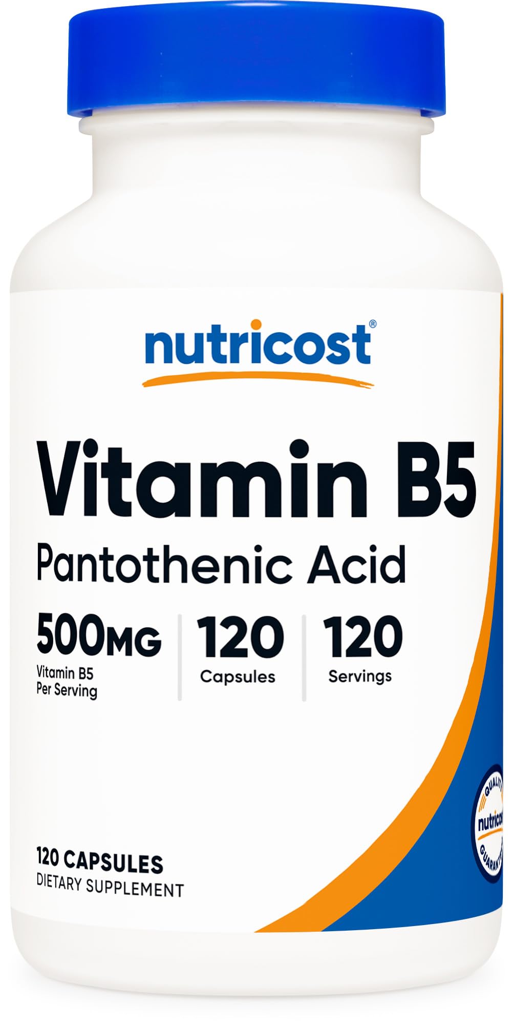 Nutricost acido pantotenico 500 mg frasco – dosis diaria conveniente