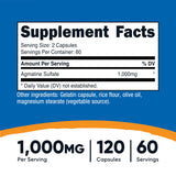 Nutricost Agmatina Sulfato: cápsulas en primer plano para pre-entreno