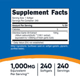 Nutricost Ajo 1000 mg envase compacto facilita almacenamiento y transporte.