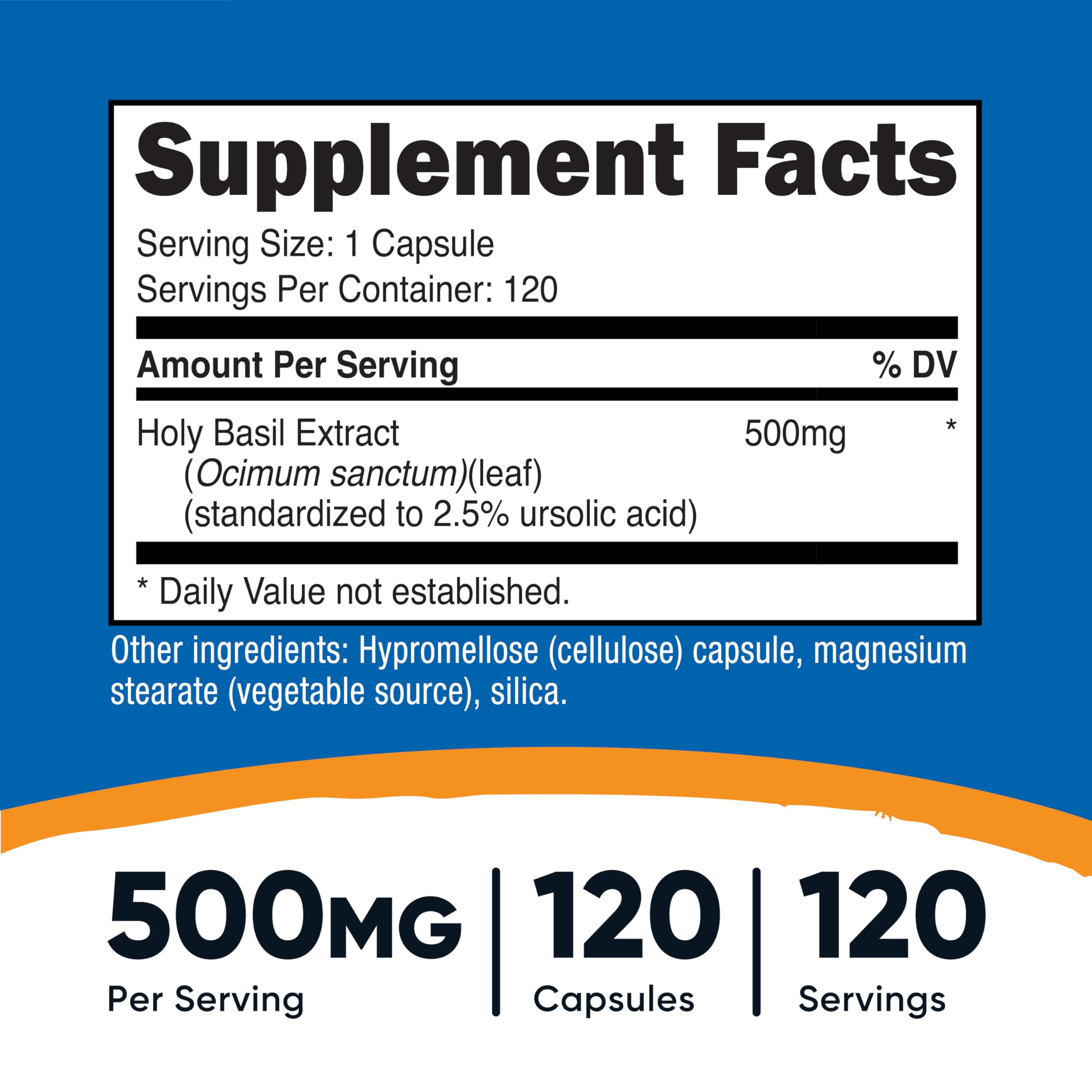Nutricost albahaca sagrada cápsulas 120 porciones, opción conveniente.