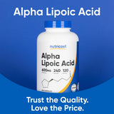 Nutricost alfa lipoico 600 mg sin gluten: opción apta para dietas sin gluten