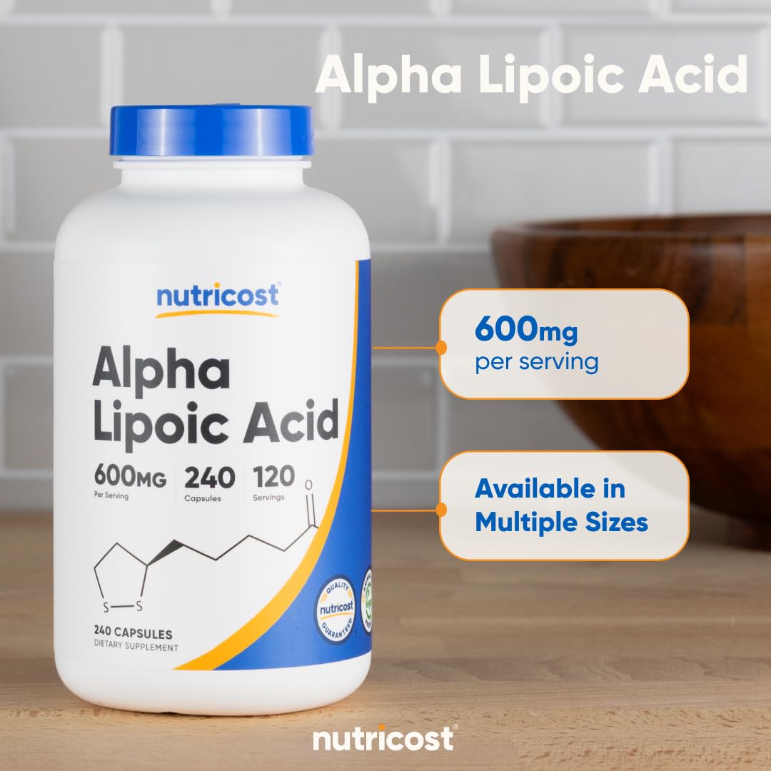 Nutricost alfa lipoico 600 mg sin soja: adecuado para dietas sin soja