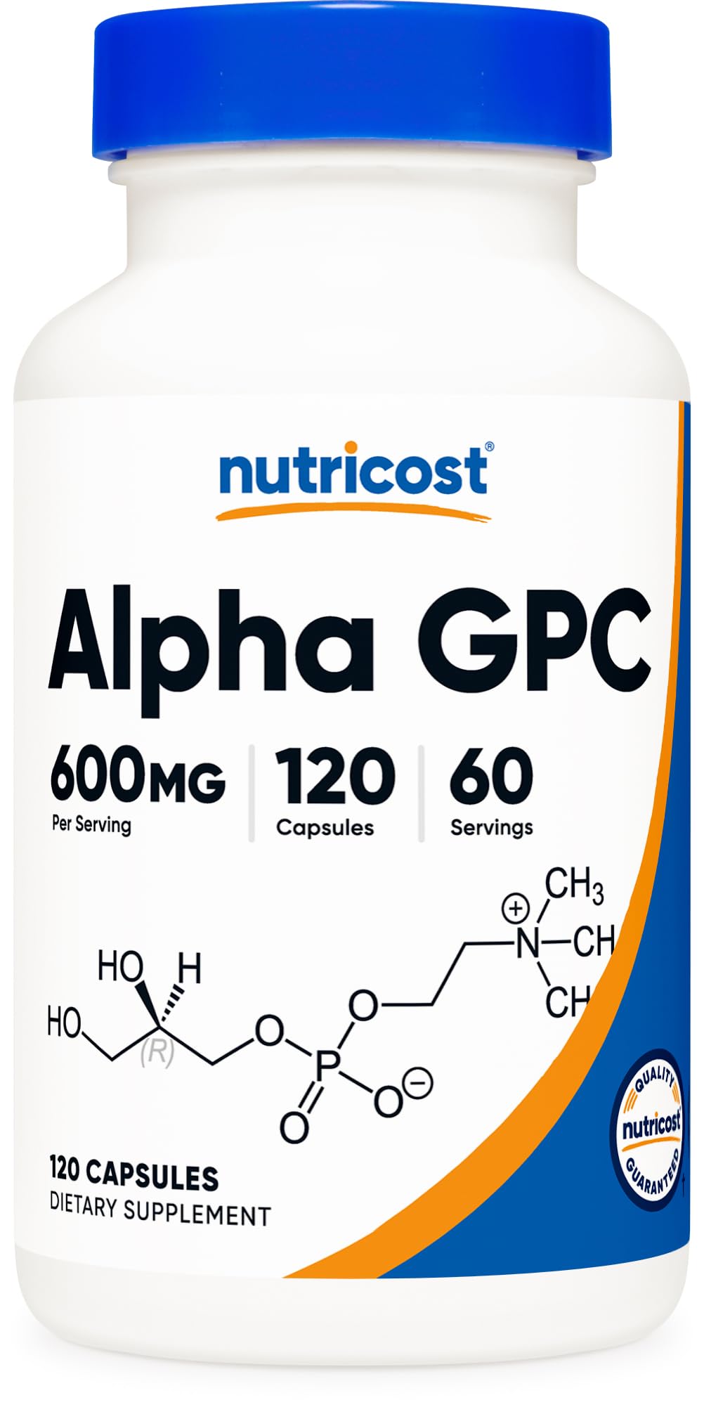 Nutricost Alpha GPC botella-600mg: enfoque diario.
