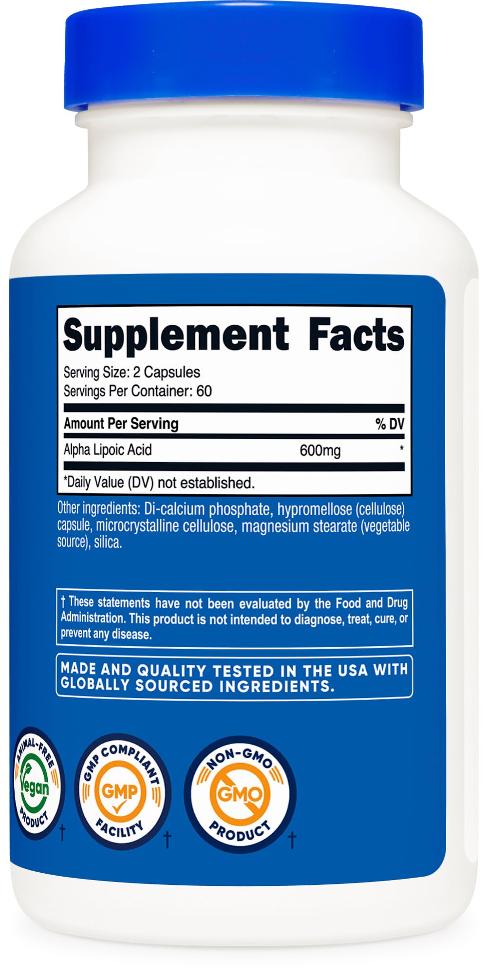 Rutina diaria con Nutricost Alpha Lipoico 600 mg