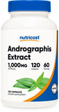 Nutricost Andrographis Extract Capsules: botella visible para consumo cómodo y diario.