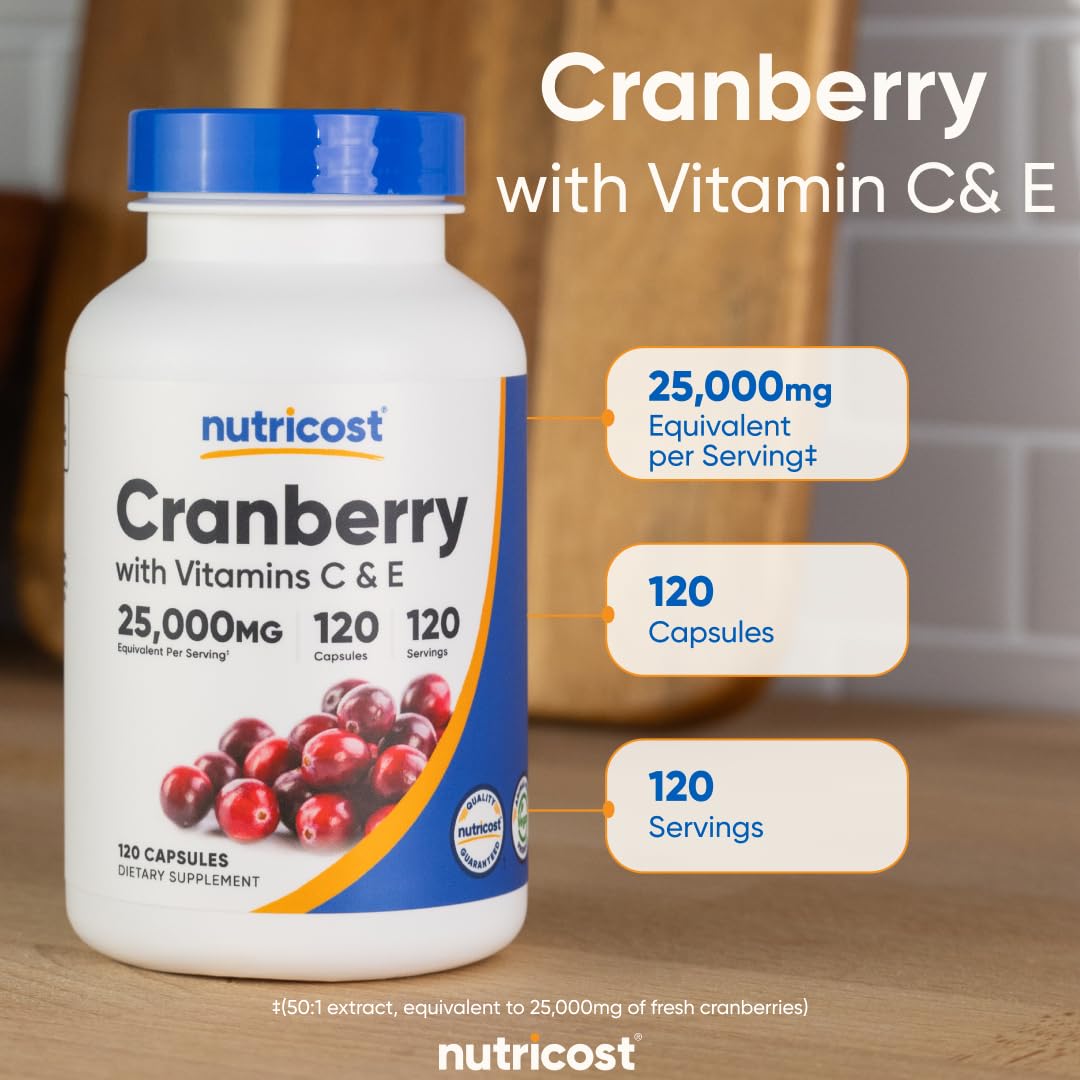Nutricost Arándano Extracto vial con cápsulas cómodas