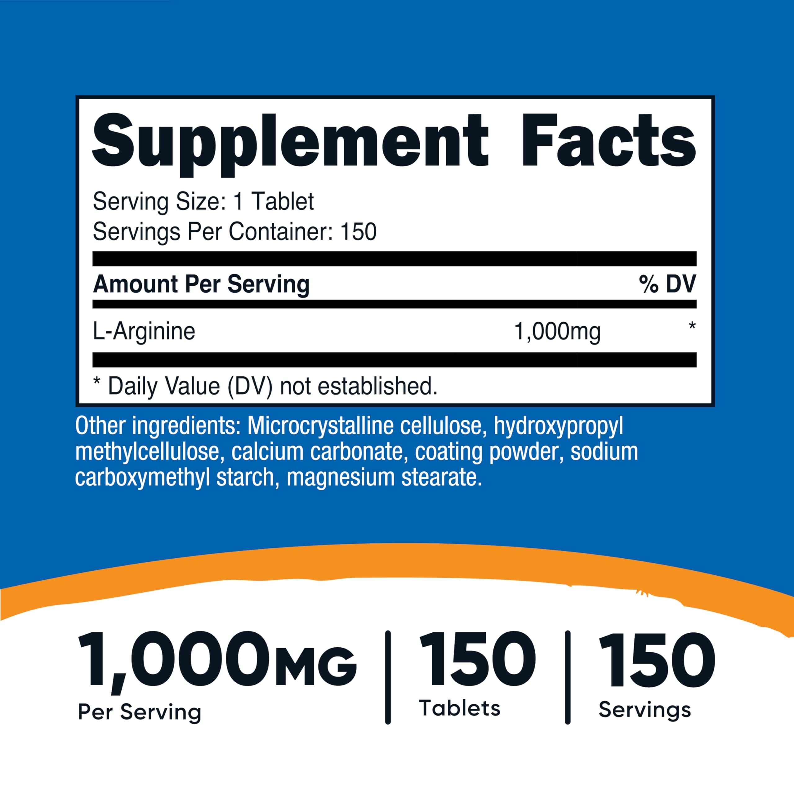 Nutricost L-Arginina 1000 mg, dosificación diaria para entrenamiento