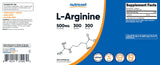 Nutricost Arginina 500mg cápsulas sin OGM para quienes buscan opciones libres de modificación genética