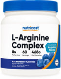 Nutricost L-Arginina Complejo: botella frontal para entrenamientos