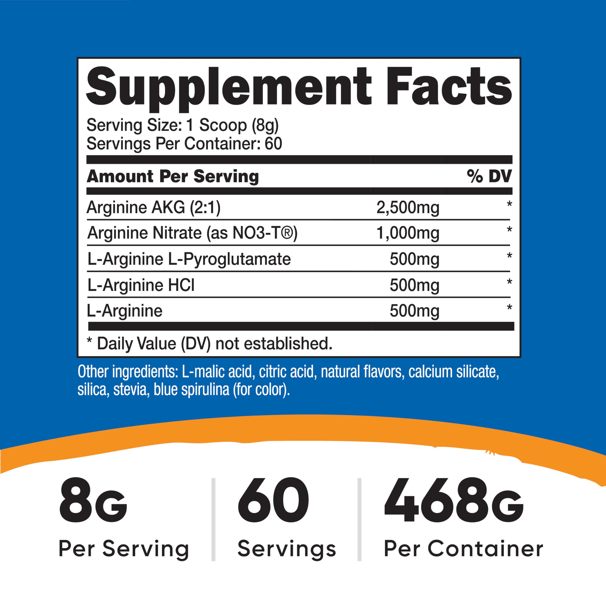 Nutricost L-Arginina Complejo: cucharilla medidora facilita la dosis