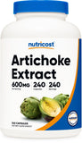 Nutricost Extracto de alcachofa cápsulas de 600 mg para uso diario