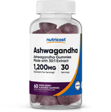 Nutricost gomitas con extracto de ashwaganda, sabor bayas mezcladas para uso diario