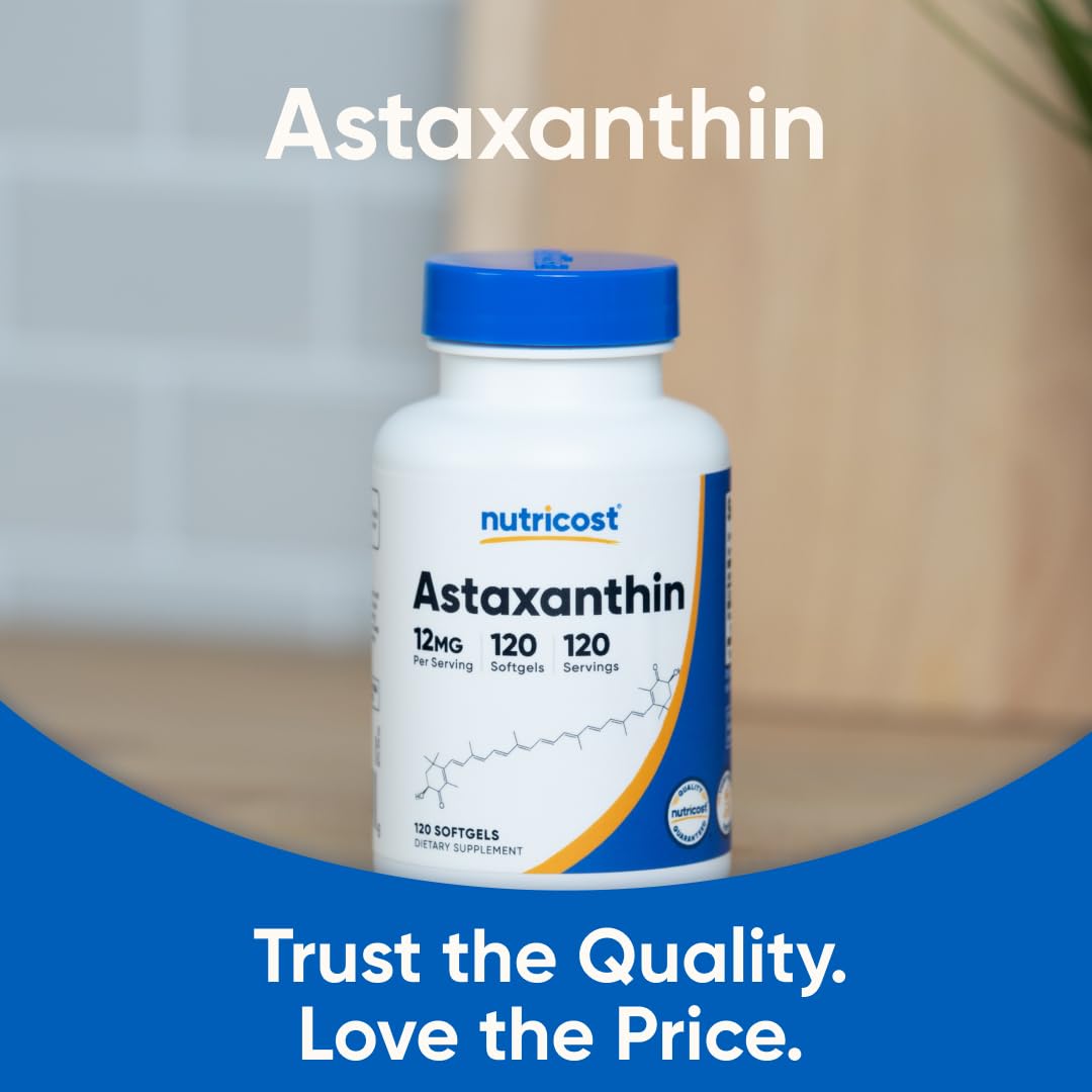 Nutricost Astaxantina 12mg Haematococcus Pluvialis: origen natural de la astaxantina.