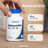 Nutricost Astaxantina 12mg laboratorio ISO: pruebas independientes para calidad y seguridad.