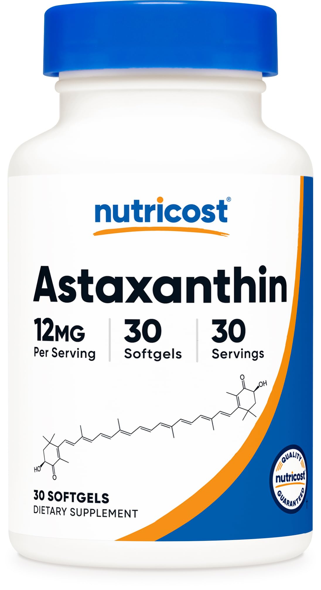 Nutricost Astaxantina en frasco, soporte antioxidante para el día a día