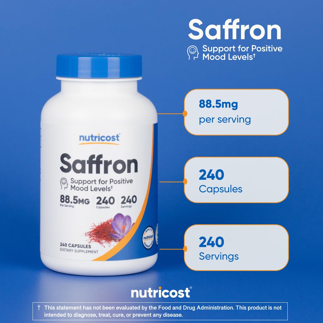 Nutricost Azafrán Extracto, certificado de calidad NSF y BPM
