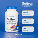 Nutricost Azafrán Extracto, certificado de calidad NSF y BPM