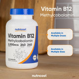 Nutricost B12 cápsulas vegetarianas, aptas para dietas.