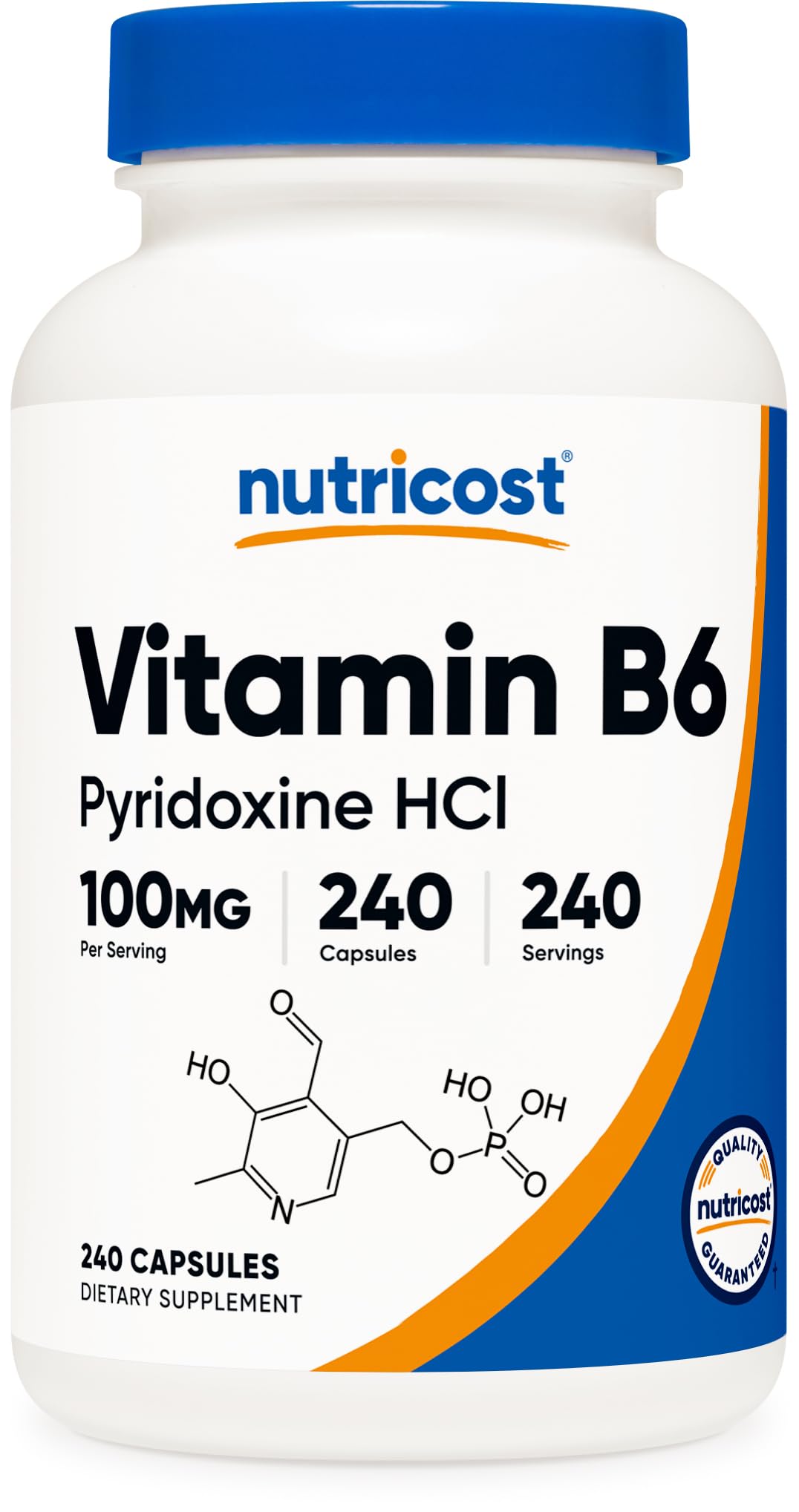 Nutricost B6 cápsula 100 mg en detalle para uso diario