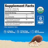 Nutricost Baobab envase detalle, ideal para añadir fibra natural a yogur.
