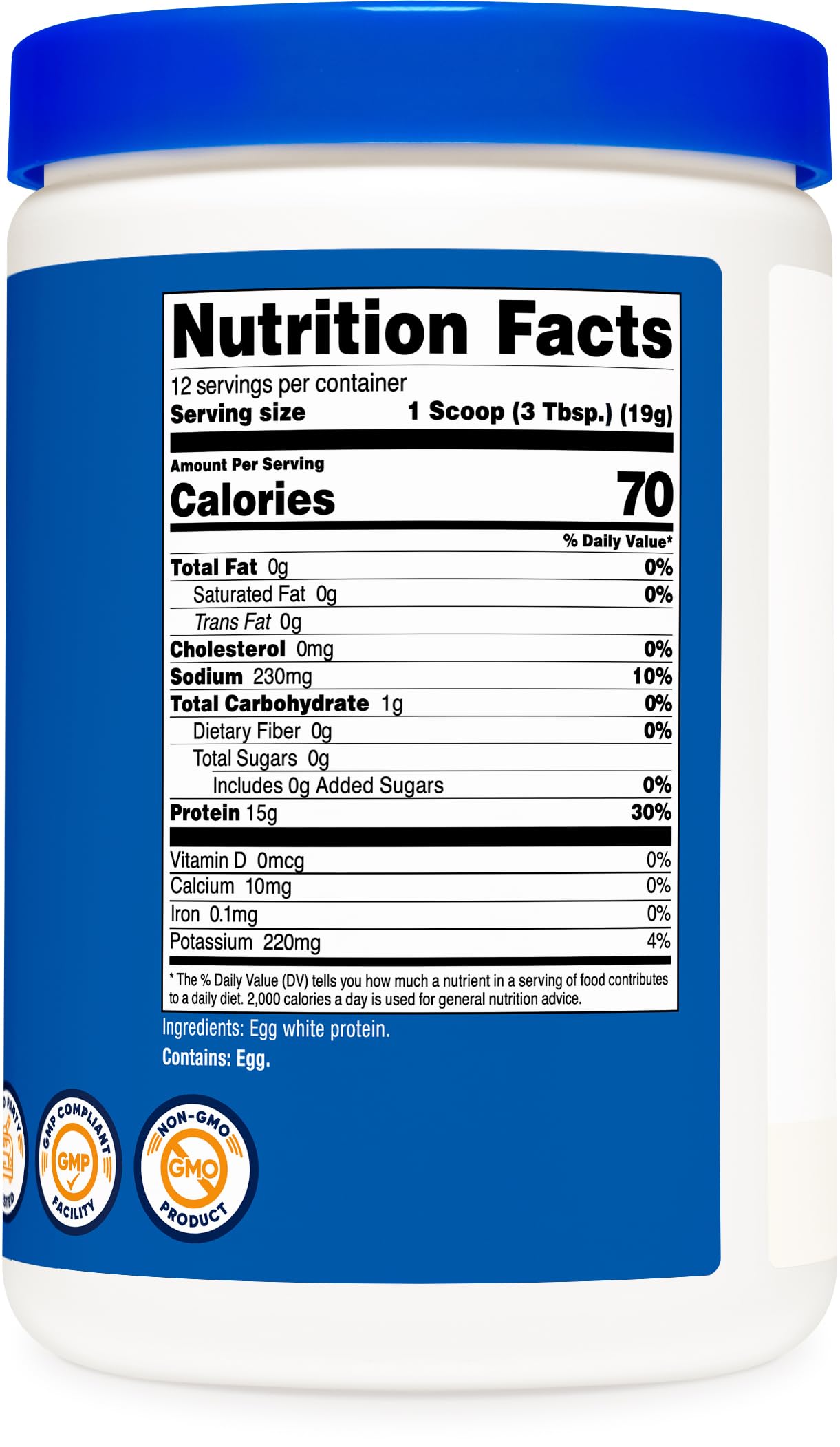 Nutricost batido con proteína de clara de huevo para entrenamiento diario.