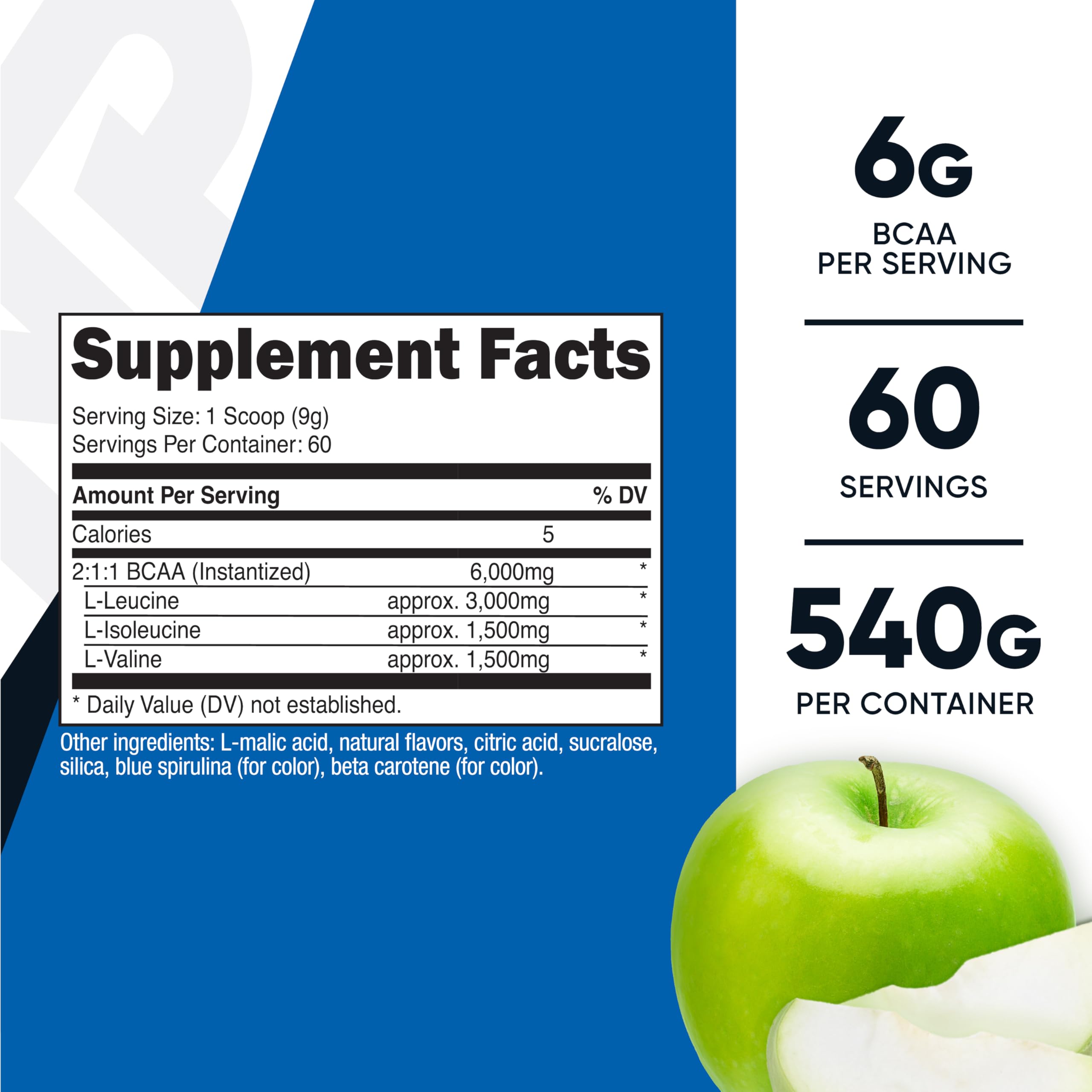 Nutricost BCAA botella de 60 porciones para hidratación durante el entrenamiento