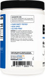 Nutricost BCAA, envase vista trasera, pruebas de calidad y normativas GMP.