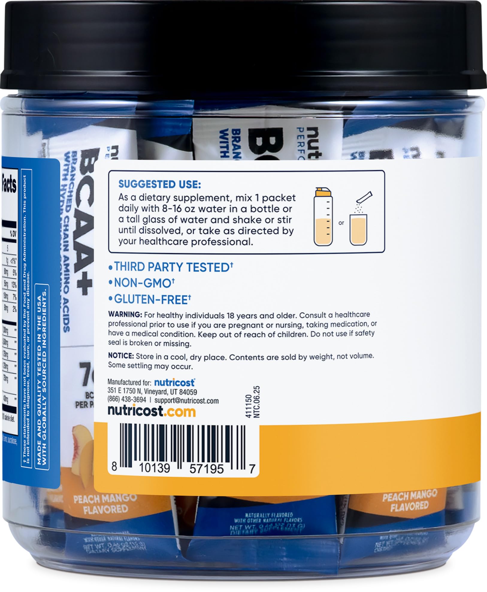 Nutricost BCAA+ Hidratación, ideal antes o después del entrenamiento