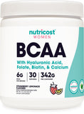 Nutricost BCAA para Mujeres, botella sabor fresa-limón para entrenamientos