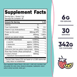Nutricost BCAA para Mujeres, cucharadita vertiendo en vaso para mezclar
