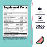 Nutricost BCAA para mujeres, etiqueta cercana, sabor sandía, experiencia refrescante