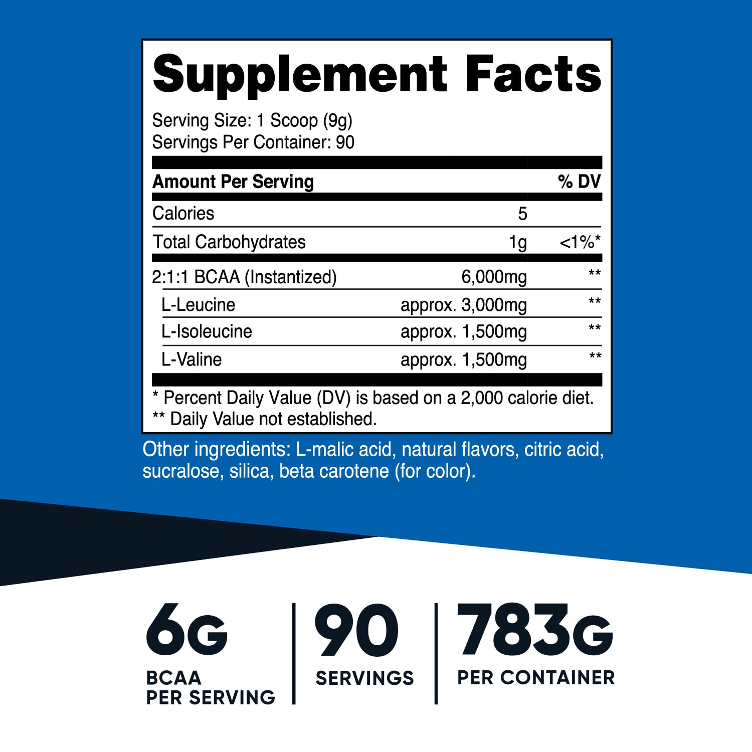 Mezcla de Nutricost BCAA Piña en vaso, sabor refrescante para entrenar
