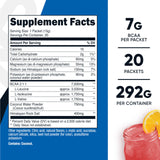 Nutricost BCAA+ Hydration, botella y porciones para entrenamientos intensos.