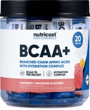 Nutricost BCAA+ Hydration, empaque práctico para hidratarte durante el día.